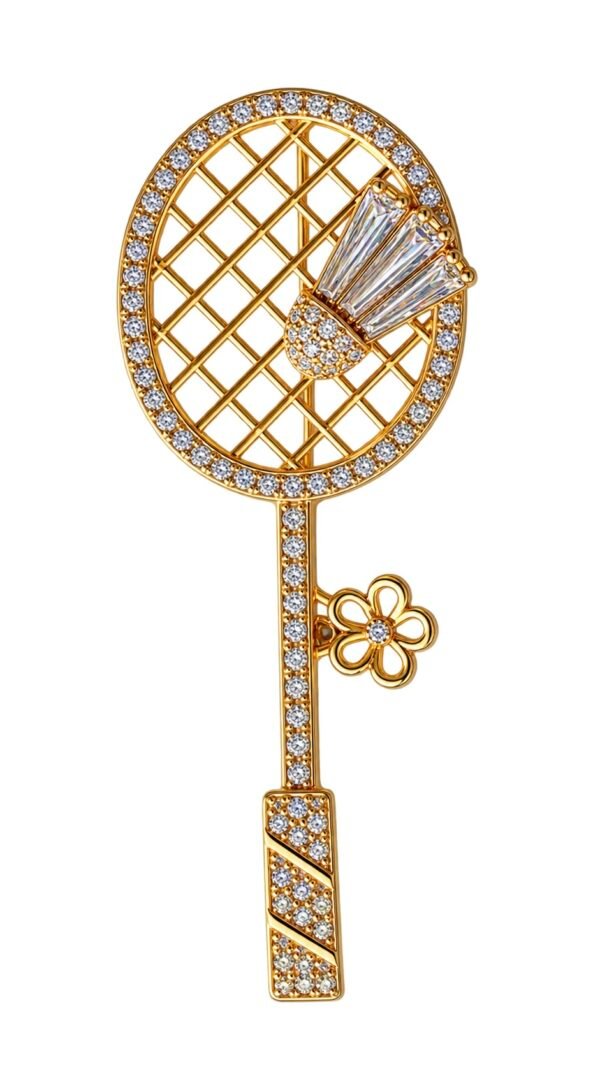 Tennis Racket Brooch