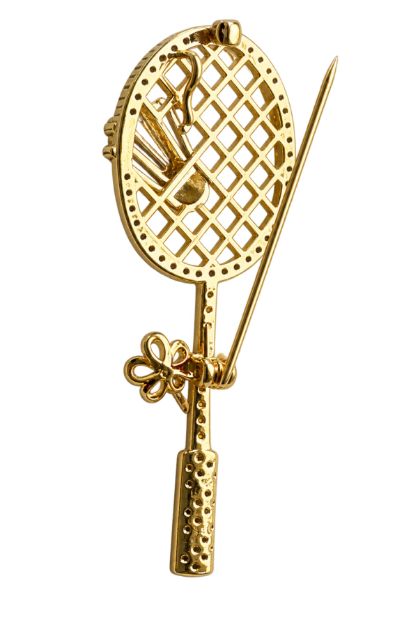 Tennis Racket Brooch