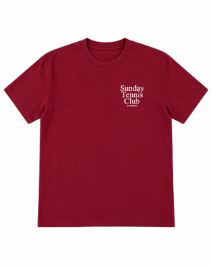 B2037AB0-76B7-4AD3-A399-4714FAE4819C Sunday Tennis Club T-Shirt – Burgundy