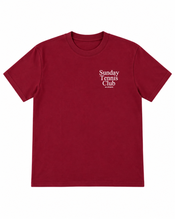 Sunday Tennis Club T-Shirt – Burgundy