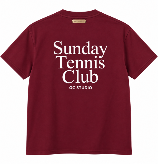 Sunday Tennis Club T-Shirt – Burgundy
